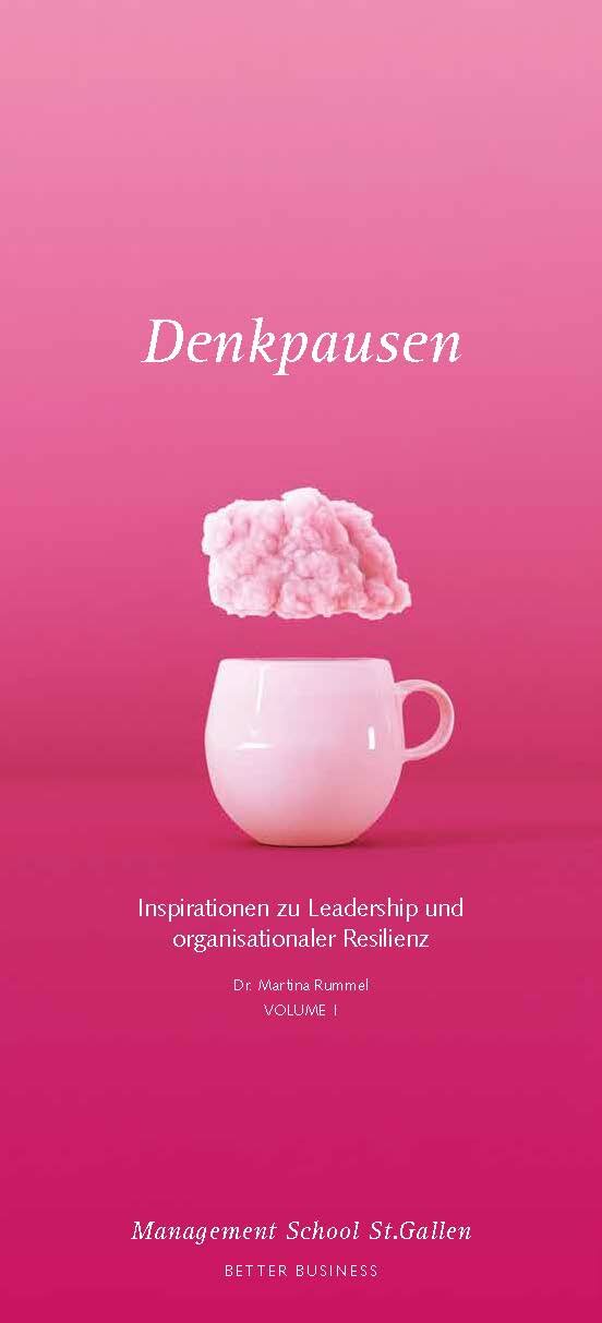 Deckblatt der Denkpause 18.1 «Inspirationen zu Management und Leadership» mit modernem Design und dem Logo der Management School St. Gallen.